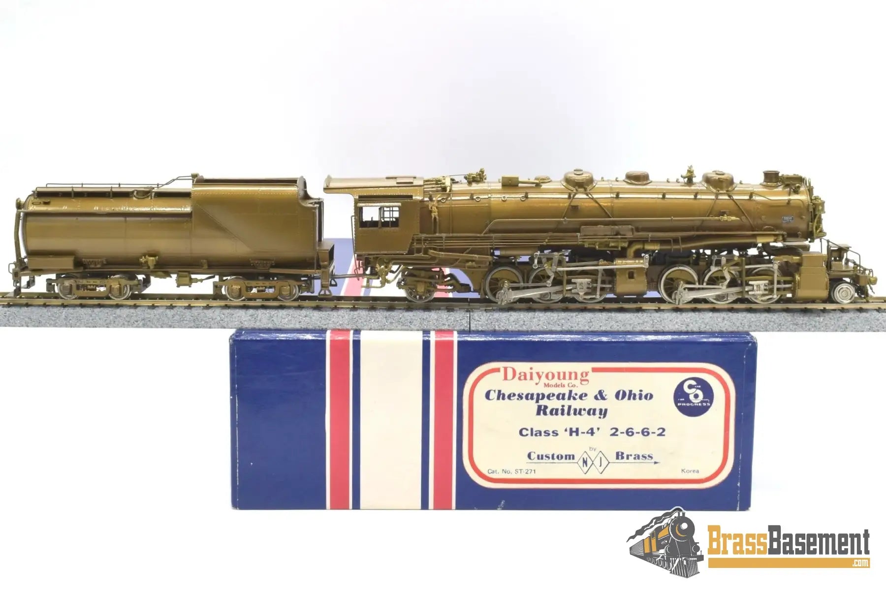 HO Brass - NJCB ST-271 Chesapeake & Ohio C&O H-4 2-6-6-2 Mallet - MINT  Unpainted