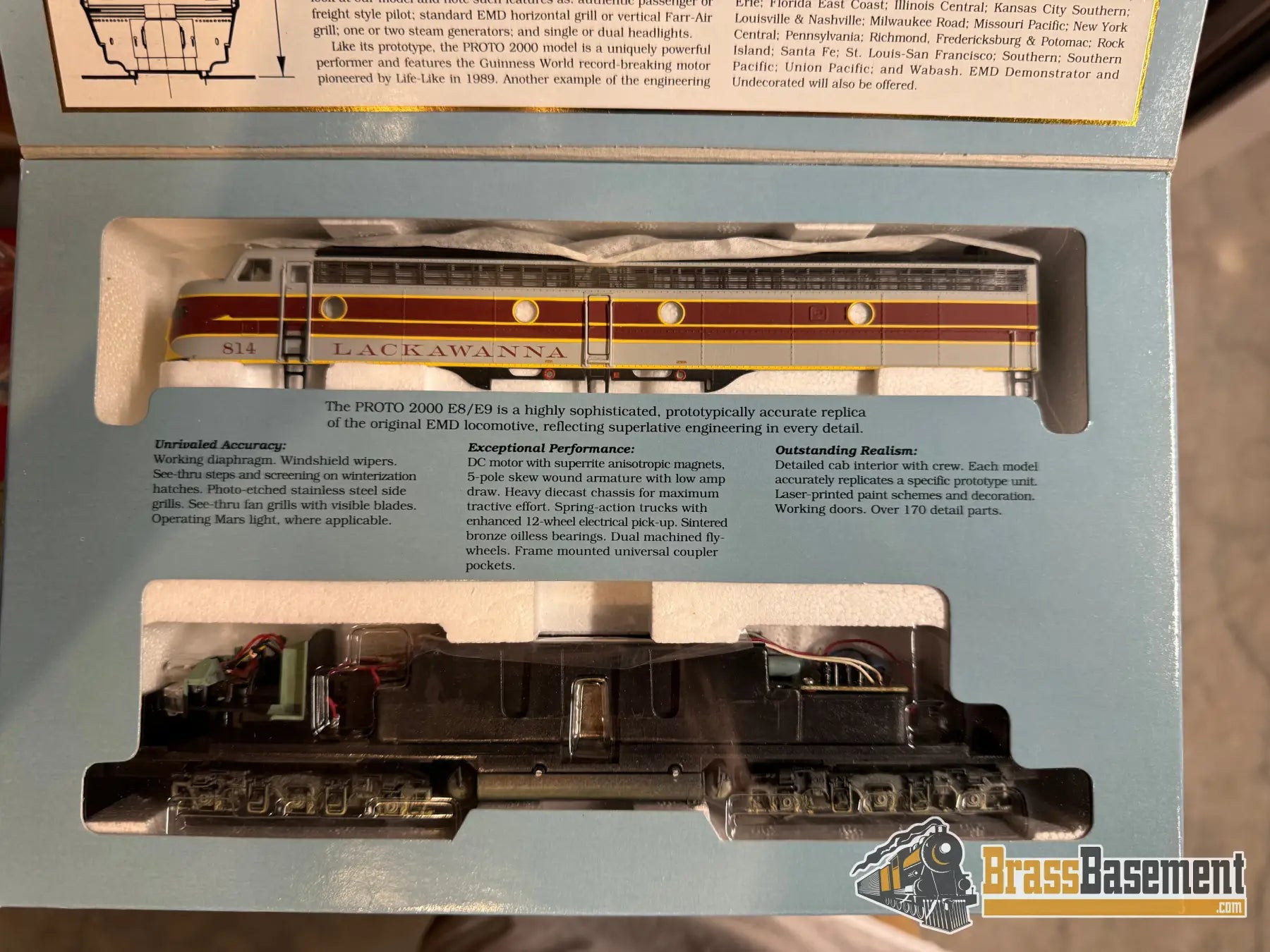 Budget Ho - Proto 2000 E8 A Unit Lackawanna Railroad #814 Great Runner Diesel