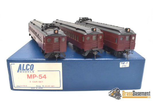 Ho Brass - Alco Models X-116S Prr Pennsylvania Railroad Mp54 3 Car Set Custom Painted Electric