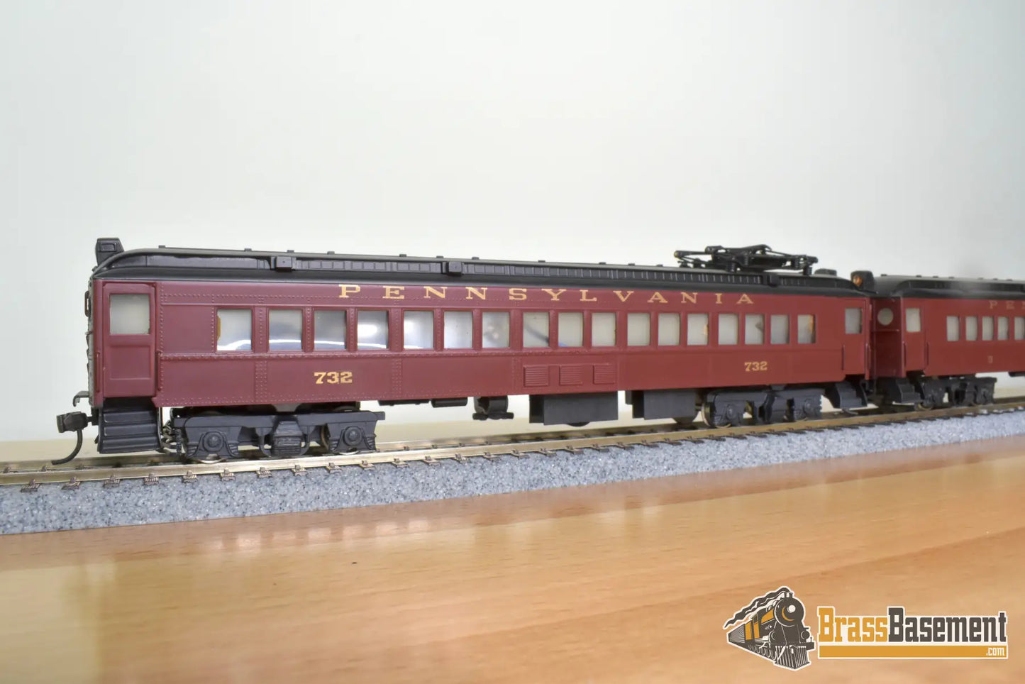 Ho Brass - Alco Models X-116S Prr Pennsylvania Railroad Mp54 3 Car Set Custom Painted Electric