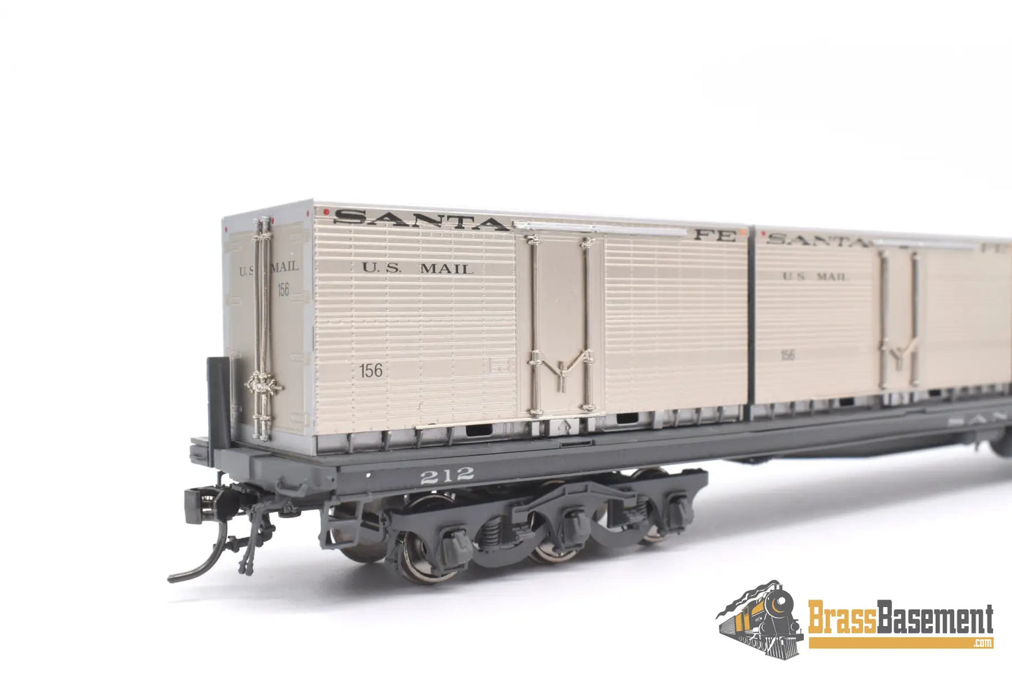 Ho Brass - Coach Yard 0477.1 Atsf Santa Fe Mail Container Flat #200 Factory Painted Sam - Tech