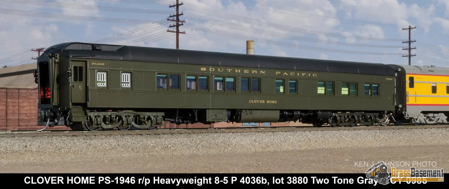 Ho Brass - Coach Yard 0988 The ’Starlight’ Train Daylight Overland Two - Tone And Green Paint!