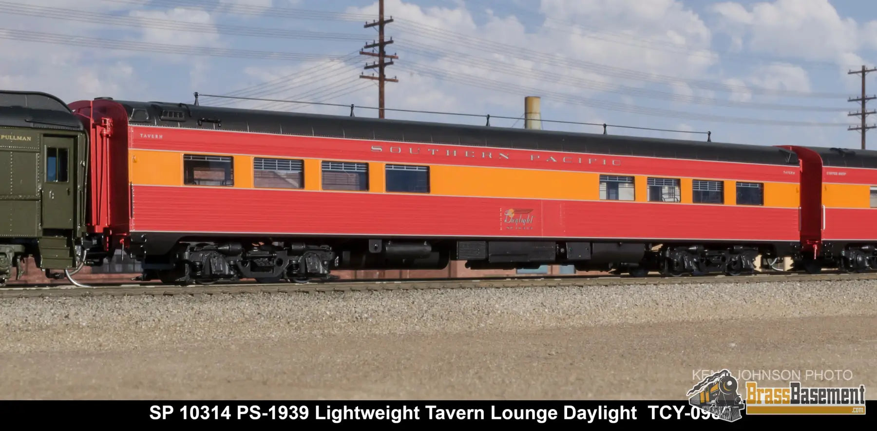 Ho Brass - Coach Yard 0988 The ’Starlight’ Train Daylight Overland Two - Tone And Green Paint!