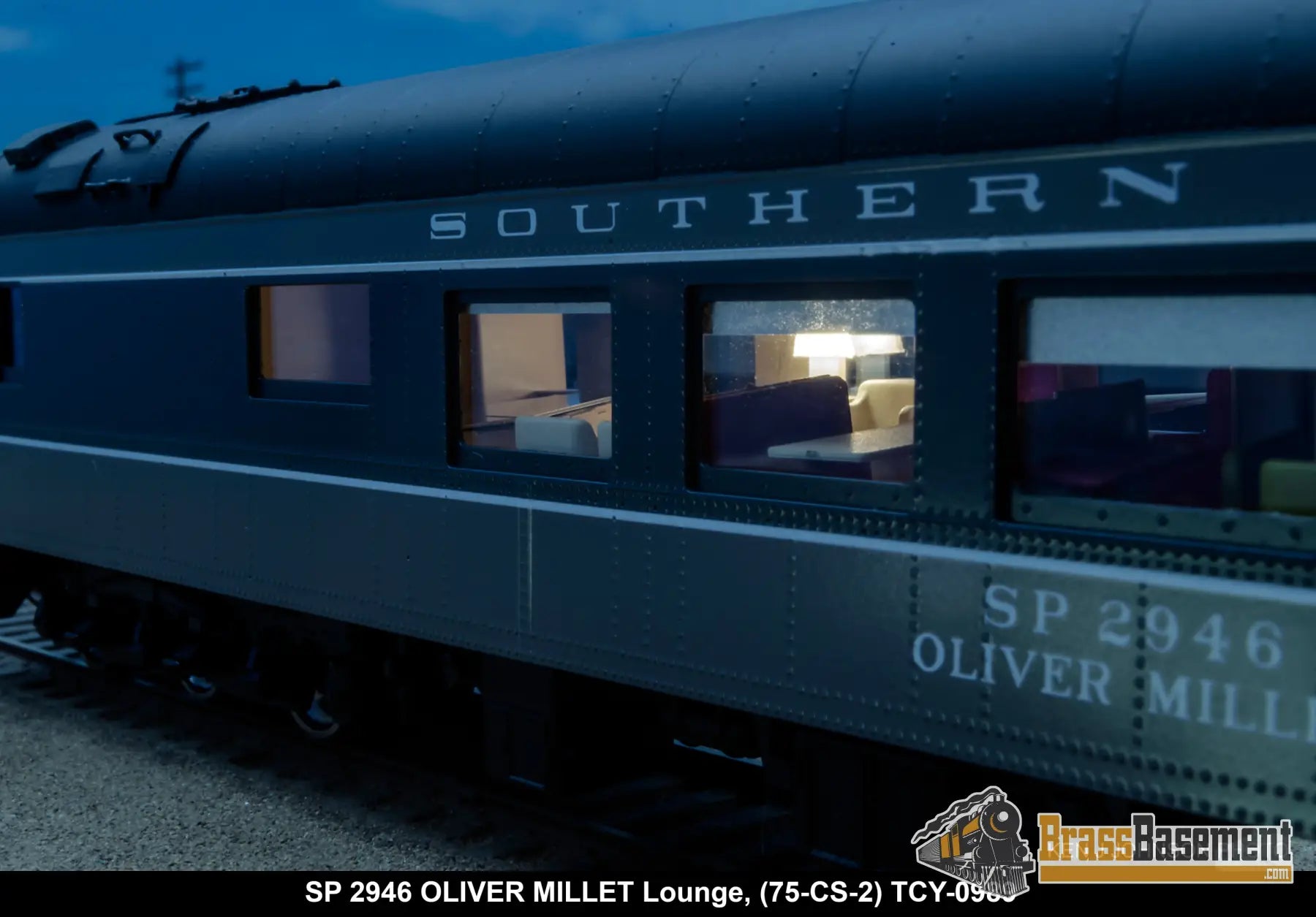 Ho Brass - Coach Yard 0989 Southern Pacific Sp Snack Lounge Parlor ’Oliver Millet’ #2496 F/P