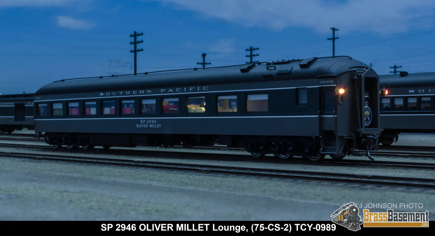 Ho Brass - Coach Yard 0989 Southern Pacific Sp Snack Lounge Parlor ’Oliver Millet’ #2496 F/P