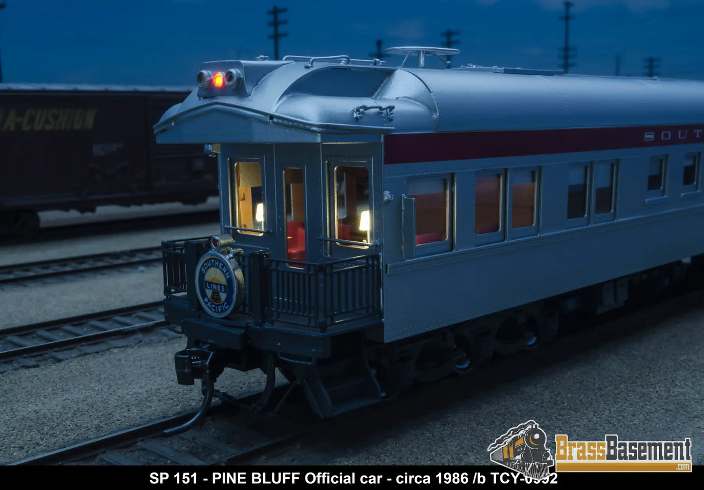 Ho Brass - Coach Yard 0992 Southern Pacific Sp Official’s Car ’Pine Bluff’ #151 F/P 1986 Sss