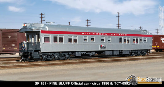 Ho Brass - Coach Yard 0992 Southern Pacific Sp Official’s Car ’Pine Bluff’ #151 F/P 1986 Sss