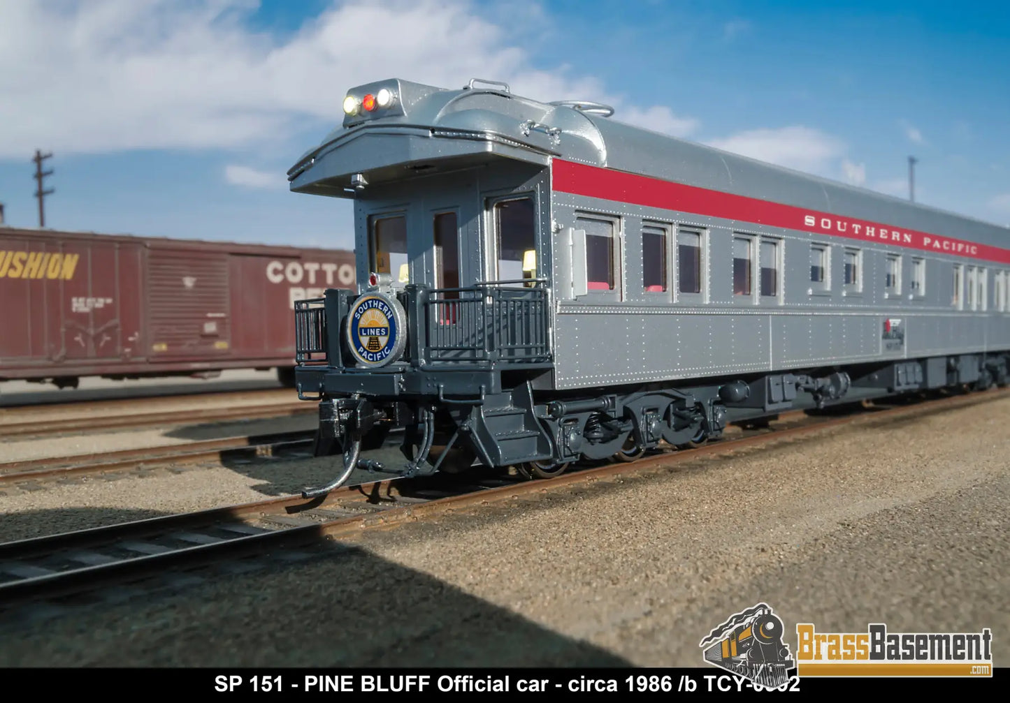 Ho Brass - Coach Yard 0992 Southern Pacific Sp Official’s Car ’Pine Bluff’ #151 F/P 1986 Sss