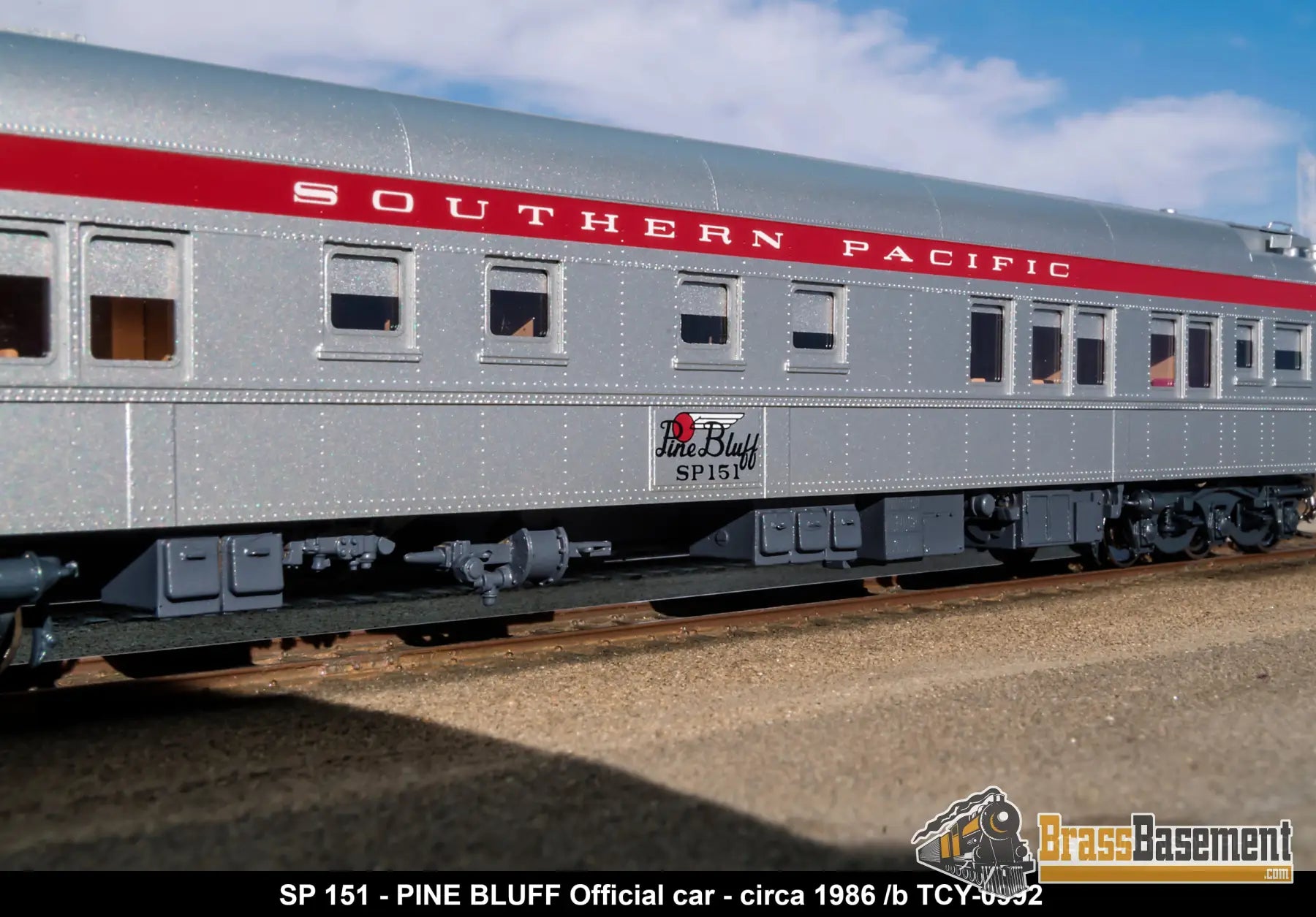 Ho Brass - Coach Yard 0992 Southern Pacific Sp Official’s Car ’Pine Bluff’ #151 F/P 1986 Sss