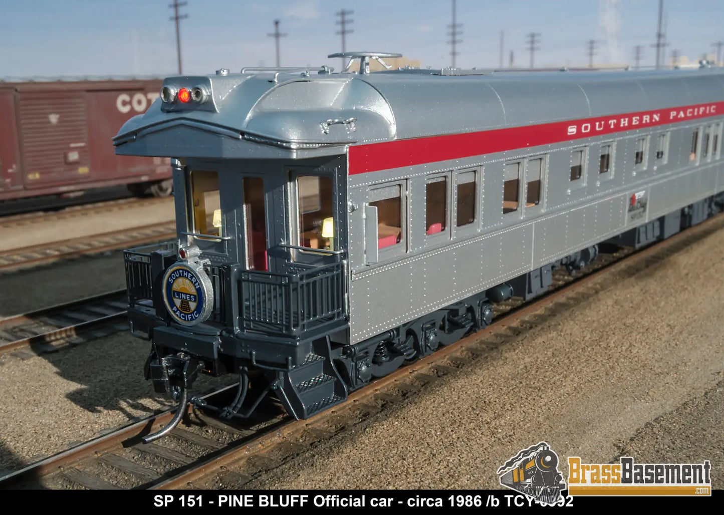 Ho Brass - Coach Yard 0992 Southern Pacific Sp Official’s Car ’Pine Bluff’ #151 F/P 1986 Sss