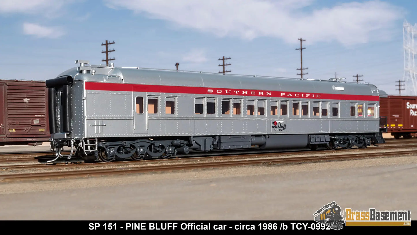 Ho Brass - Coach Yard 0992 Southern Pacific Sp Official’s Car ’Pine Bluff’ #151 F/P 1986 Sss