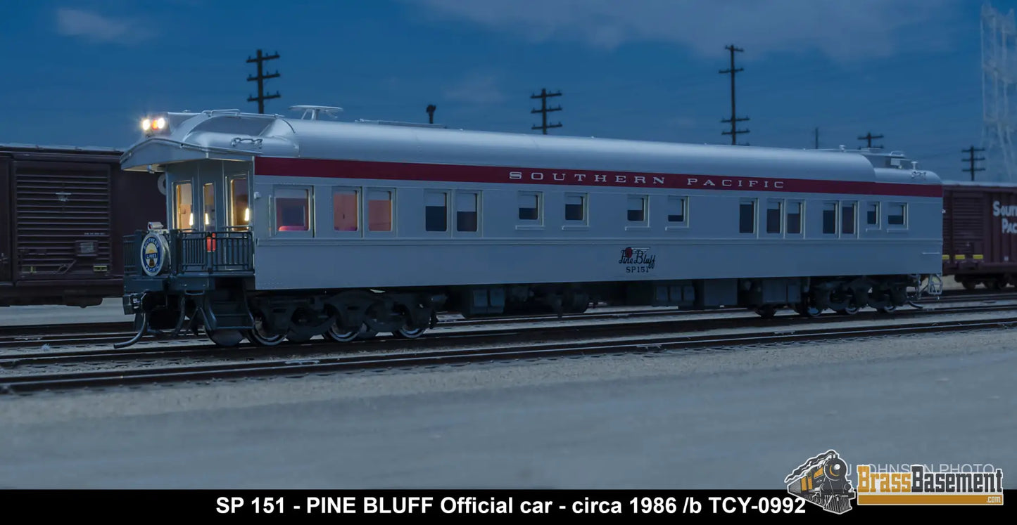 Ho Brass - Coach Yard 0992 Southern Pacific Sp Official’s Car ’Pine Bluff’ #151 F/P 1986 Sss