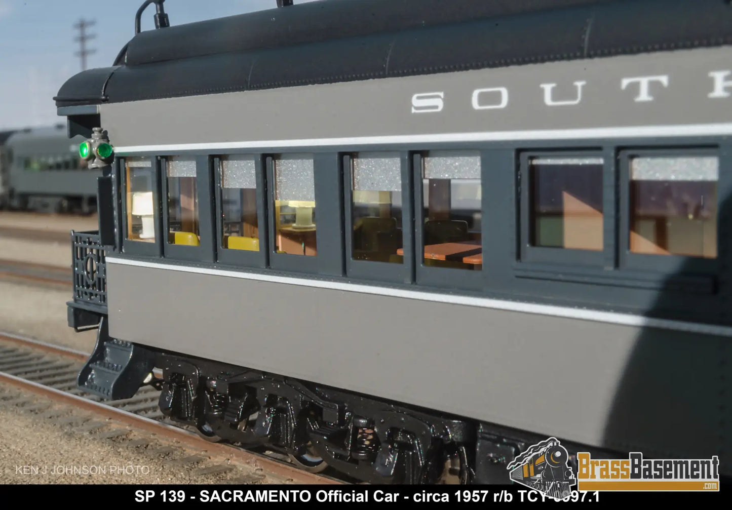 Ho Brass - Coach Yard 0997.1 Southern Pacific Sp Official’s Car ’Sacramento’ #139 F/P 1957