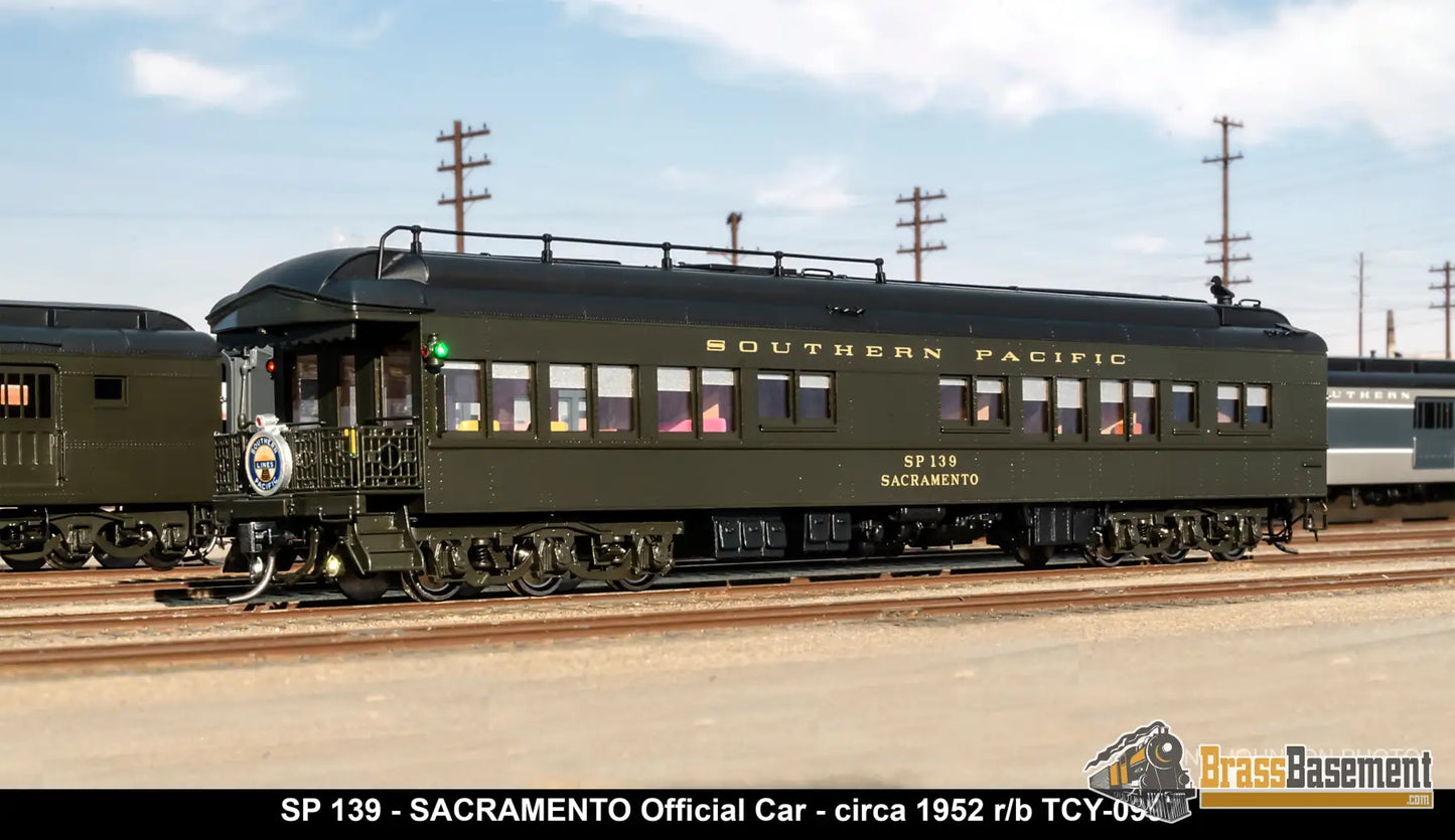 Ho Brass - Coach Yard 0997 Southern Pacific Sp Official’s Car ’Sacramento’ #139 F/P 1952 Dark