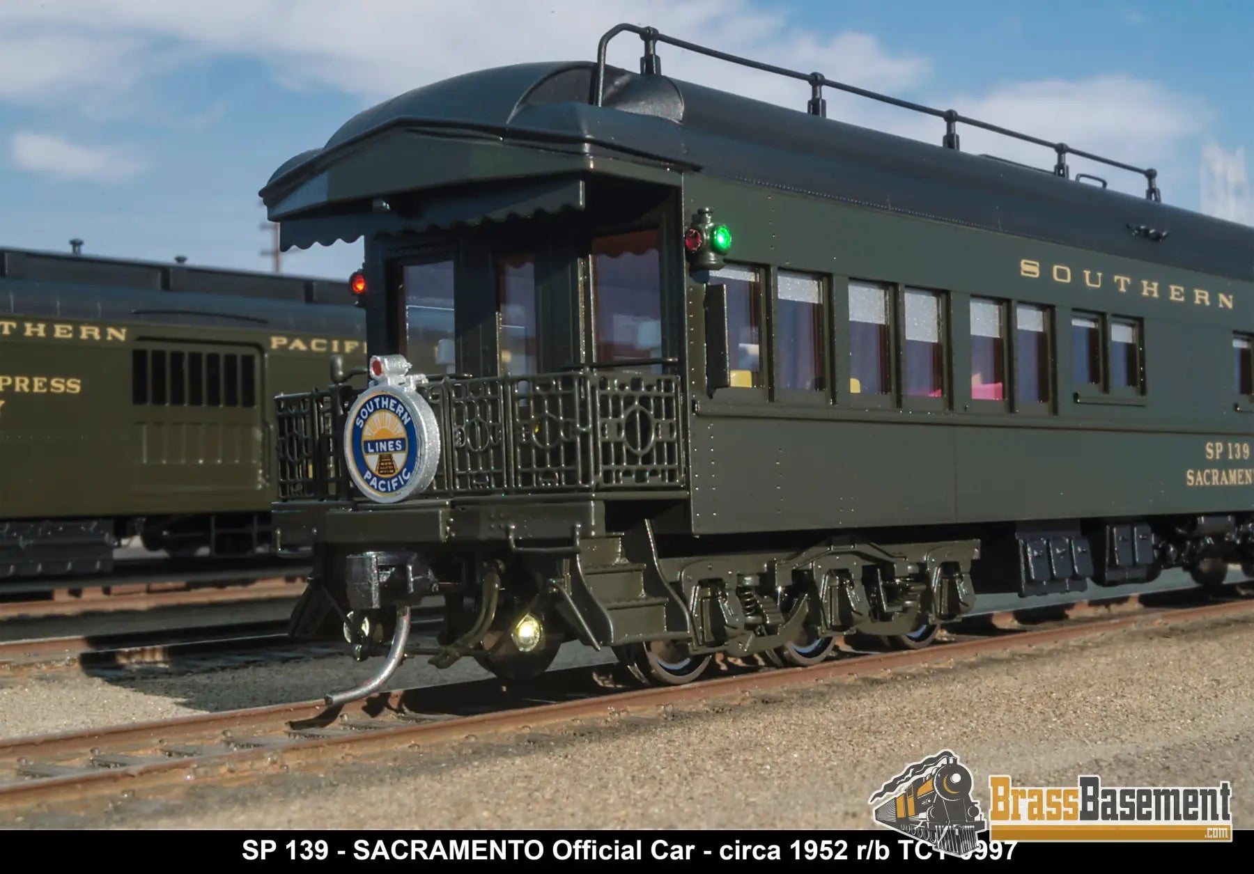 Ho Brass - Coach Yard 0997 Southern Pacific Sp Official’s Car ’Sacramento’ #139 F/P 1952 Dark