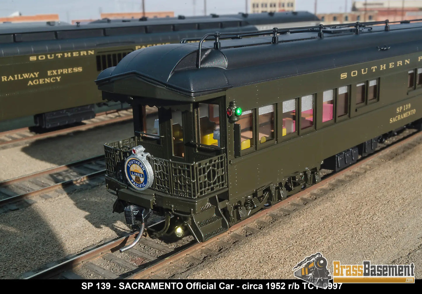 Ho Brass - Coach Yard 0997 Southern Pacific Sp Official’s Car ’Sacramento’ #139 F/P 1952 Dark