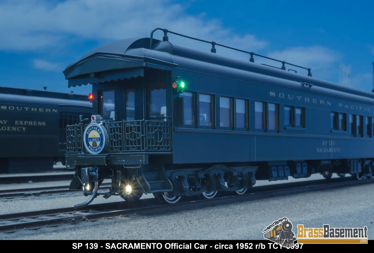 Ho Brass - Coach Yard 0997 Southern Pacific Sp Official’s Car ’Sacramento’ #139 F/P 1952 Dark