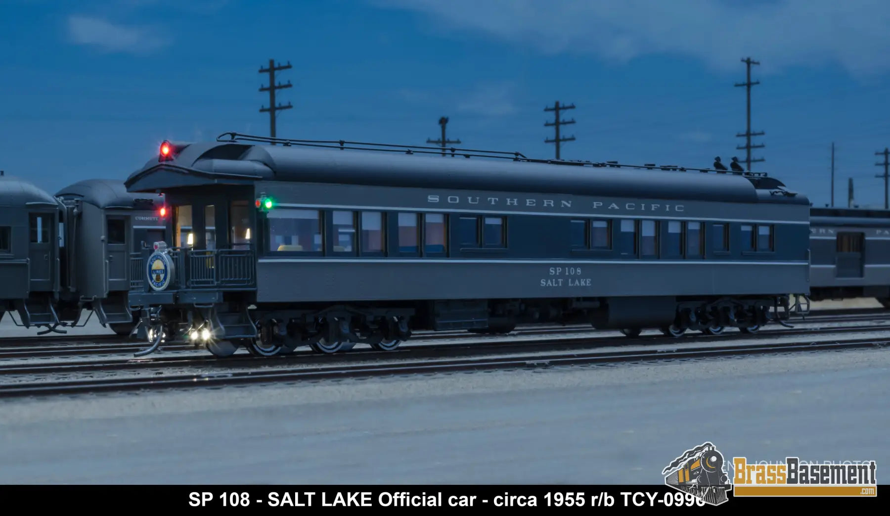 Ho Brass - Coach Yard 0998 Southern Pacific Sp Official’s Car ’Salt Lake’ #108 F/P 1955 Ttg