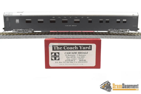 Ho Brass - Coach Yard 1161.2 Atsf Santa Fe ‘Cascade Shoals’ Pullman 10 - 5 4072B Gray W/ Silver