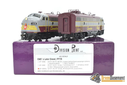 Ho Brass - Div Canadian Pacific Fp7 Aa Set Script Lettering Dcc Equipped Diesel