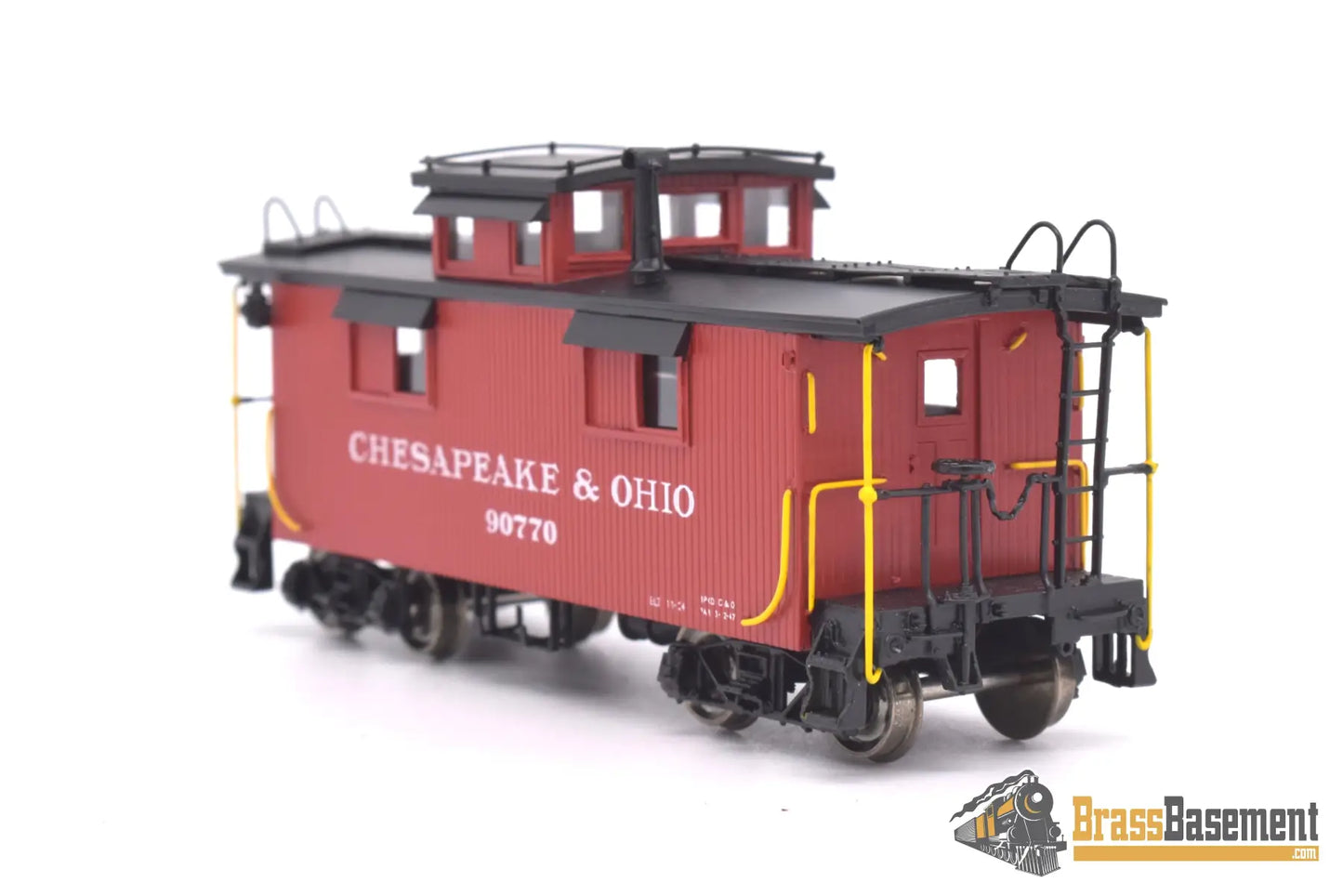 Ho Brass - Div Chesapeake & Ohio C&O 6 Window Cupola Caboose #90770 Factory Painted Red