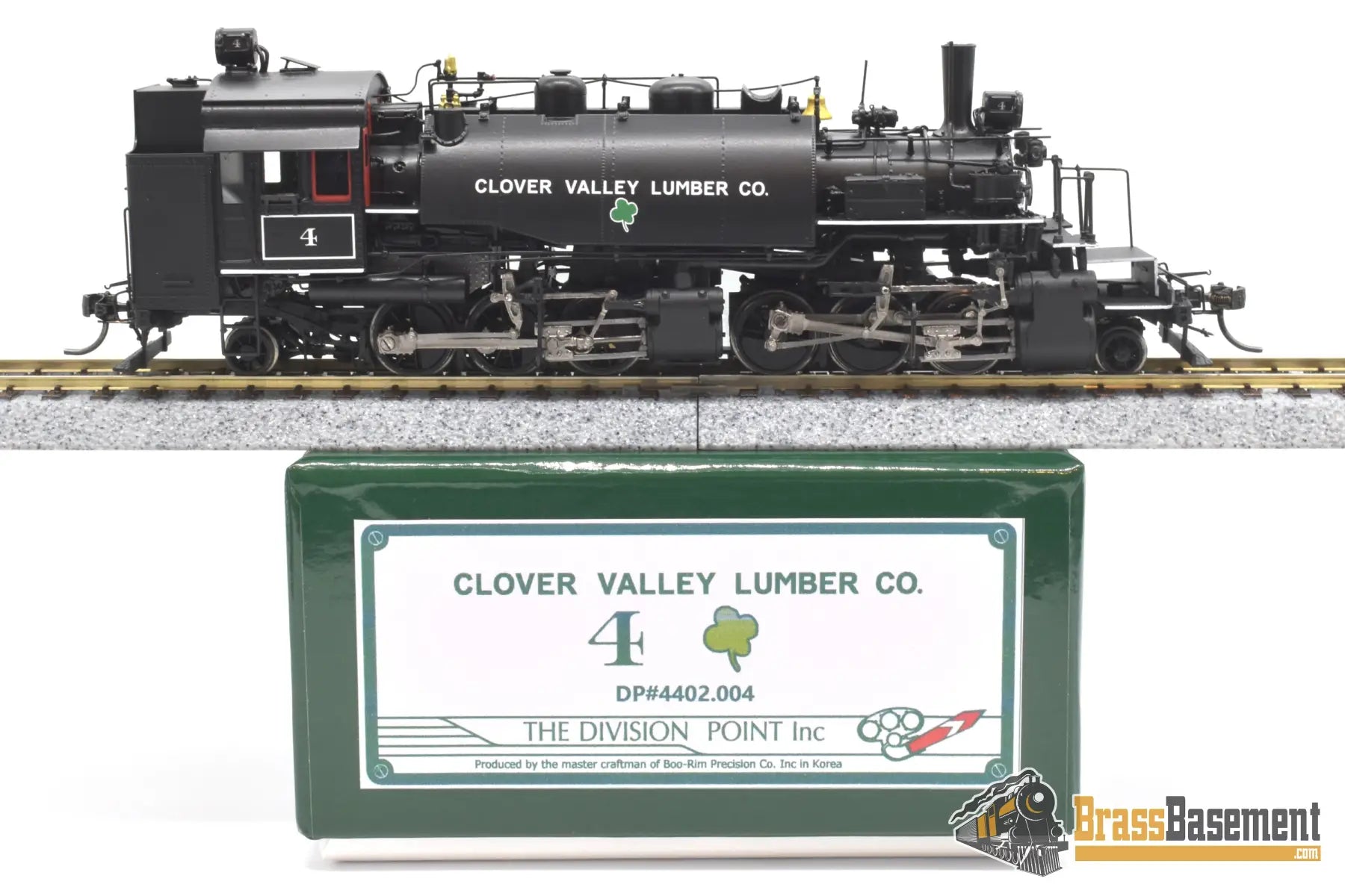 Ho Brass - Div Dp - 4402.004 Clover Valley Lumber Co. 2 - 6 - 6 - 2T #4 🍀 F/P New Steam