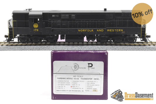 Ho Brass - Dp - Division Point Norfolk And Western Trainmaster Ph2 #170 Factory Paint Diesel