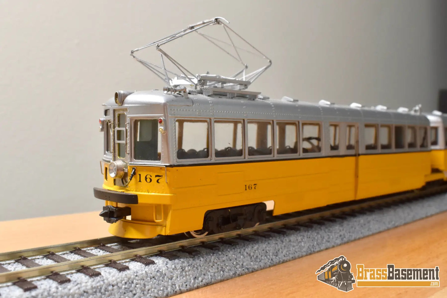 Ho Brass - Erie Limited Key System Bridge Unit Early Orange & Silver Scheme Runs Well Interurban