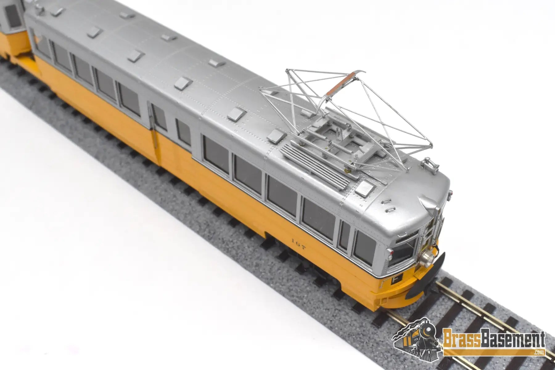 Ho Brass - Erie Limited Key System Bridge Unit Early Orange & Silver Scheme Runs Well Interurban