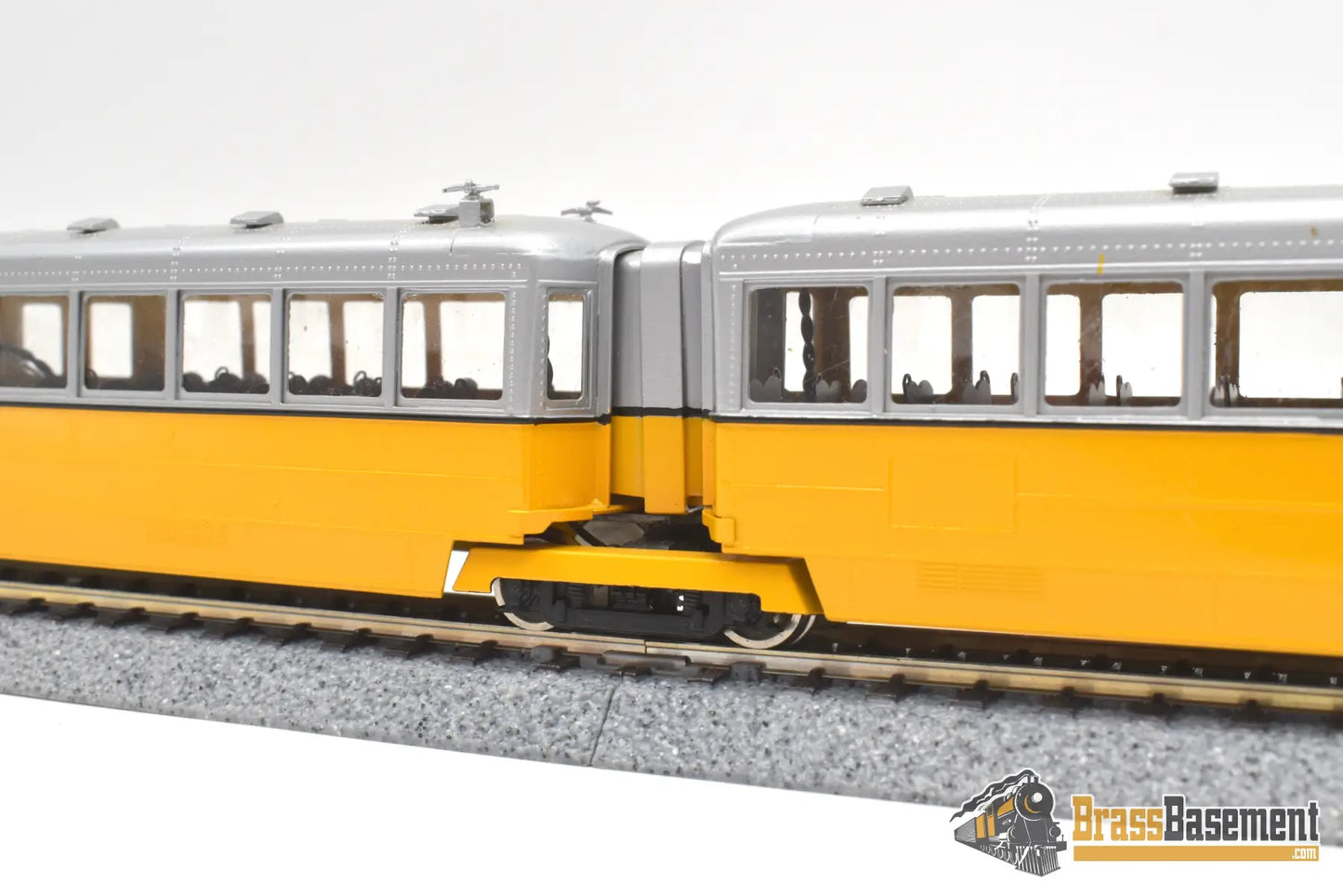 Ho Brass - Erie Limited Key System Bridge Unit Early Orange & Silver Scheme Runs Well Interurban