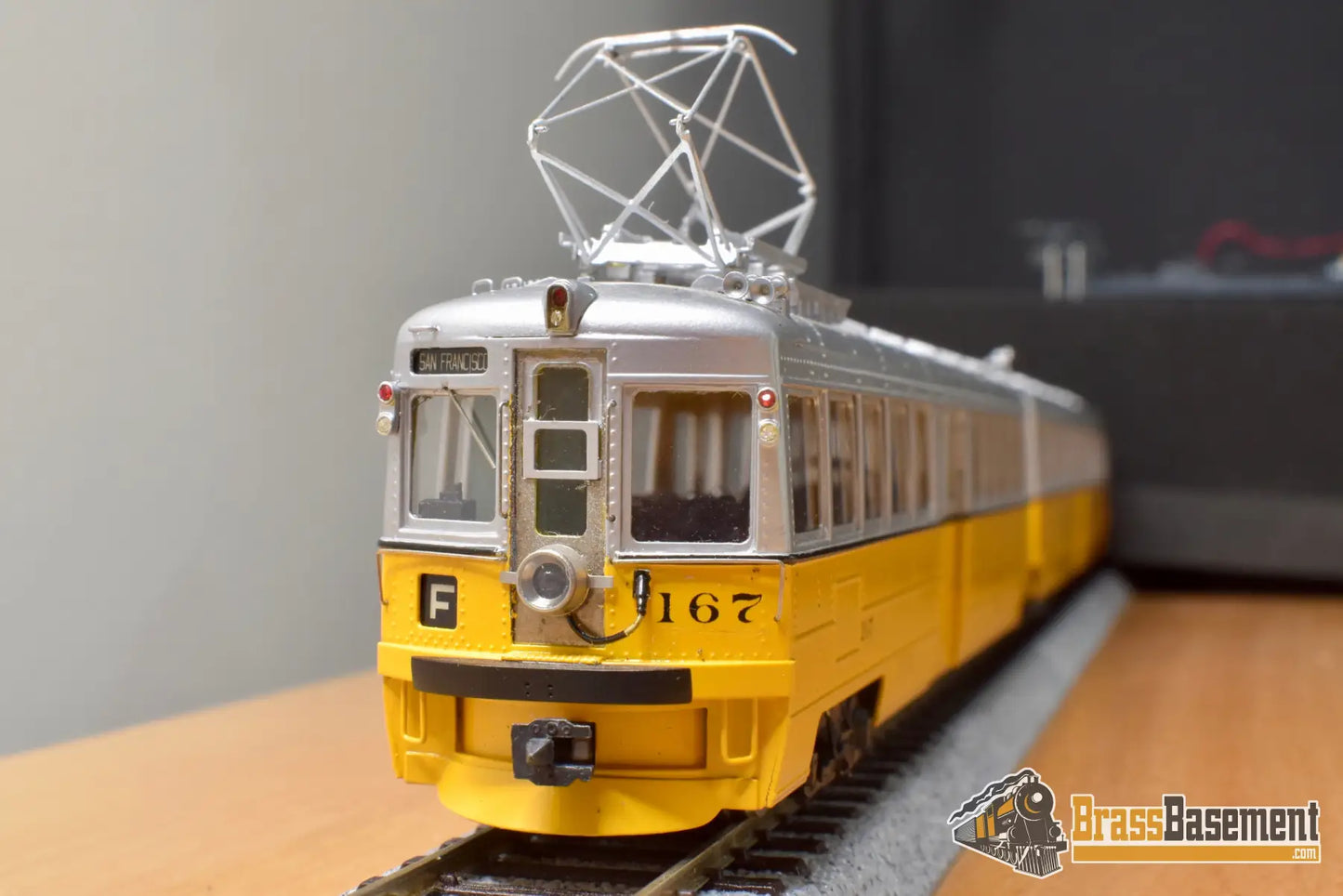 Ho Brass - Erie Limited Key System Bridge Unit Early Orange & Silver Scheme Runs Well Interurban