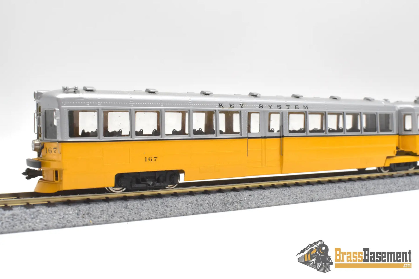 Ho Brass - Erie Limited Key System Bridge Unit Early Orange & Silver Scheme Runs Well Interurban