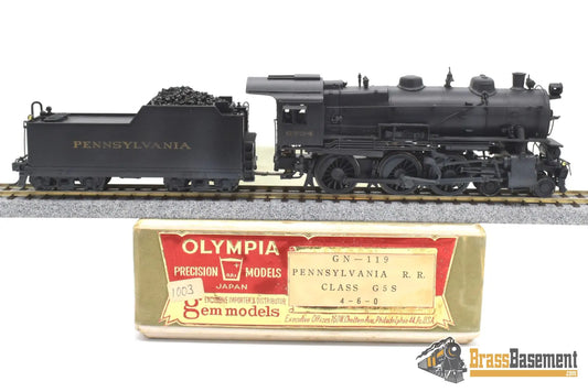 Ho Brass - Gem Olympia Gn - 119 Pennsylvania Railroad 4 - 6 - 0 G5S Nice Paint Steam