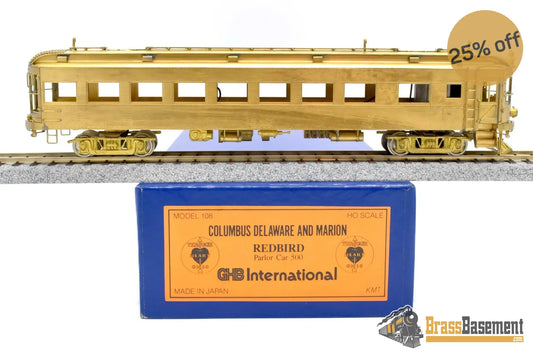 Ho Brass - Ghb Model 108 Columbus Delaware & Marion ‘Redbird’ Parlor Car #500 Motor Ceased