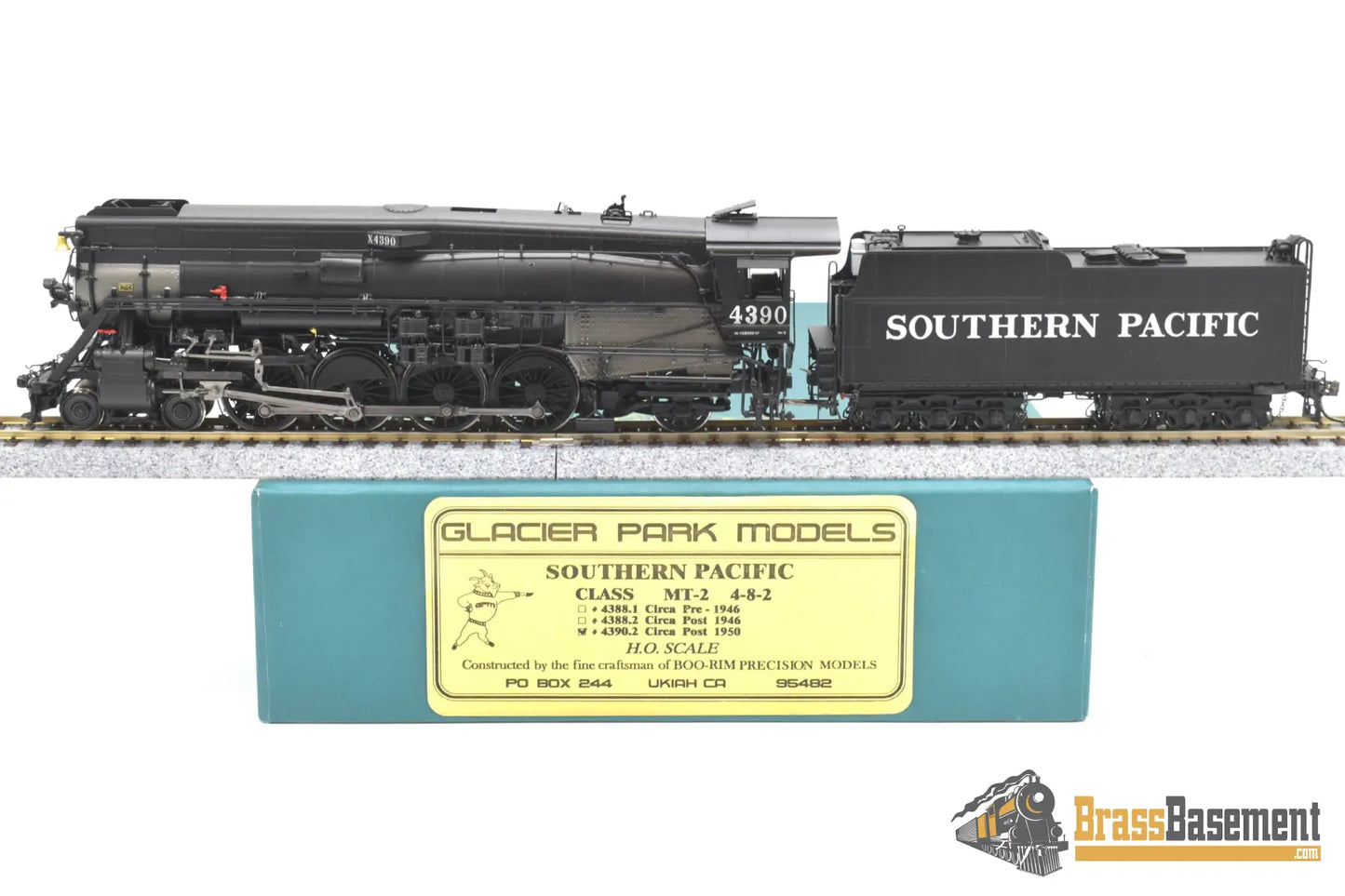 Ho Brass - Gpm 4390.2 Southern Pacific Mt - 2 4 - 8 - 2 #4390 Factory Paint Smoke Hood! Steam