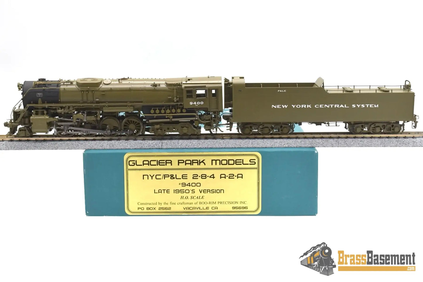 Ho Brass - Gpm Nyc New York Central System P&Le 2-8-4 A-2A #9400 Late 1950S F/P Steam