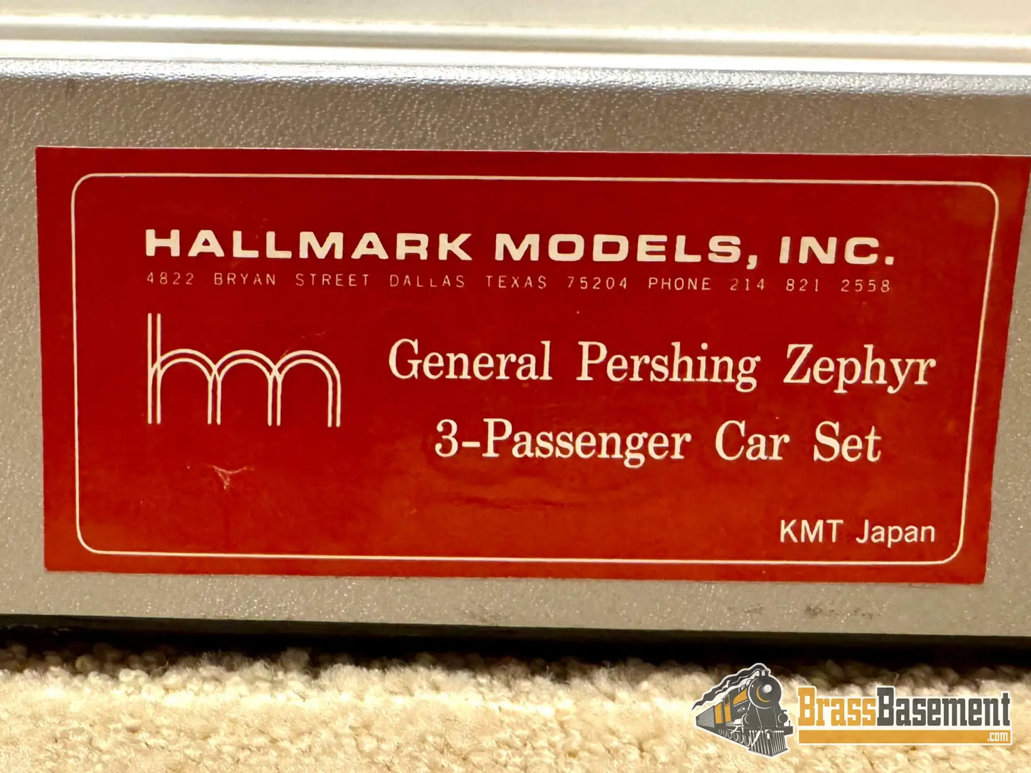 Ho Brass - Hallmark Cb&Q Burlington General Pershing Zephyr 3 Car Set Mint Passenger