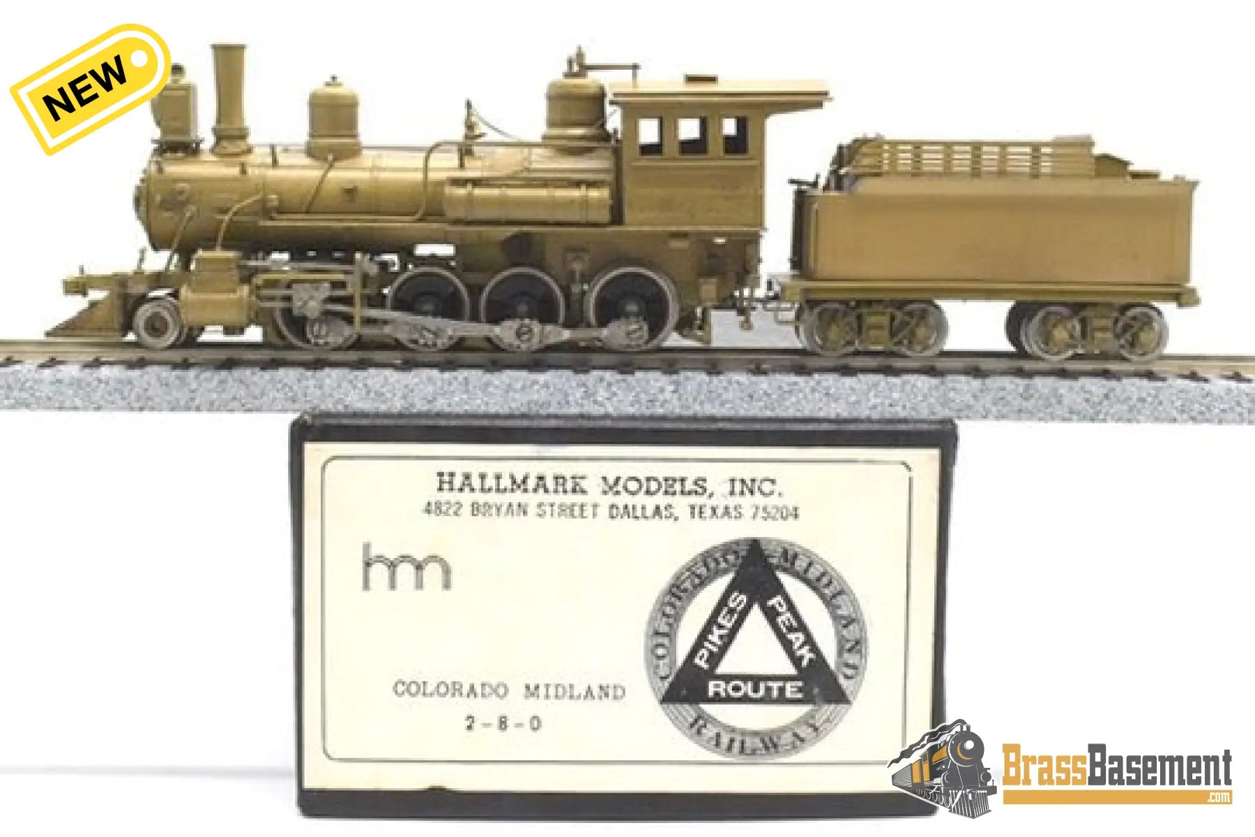 Ho Brass - Hallmark Colorado Midland 2-8-0 115 Class 1977 Run ’Pikes Peake Route’ Unpainted Steam