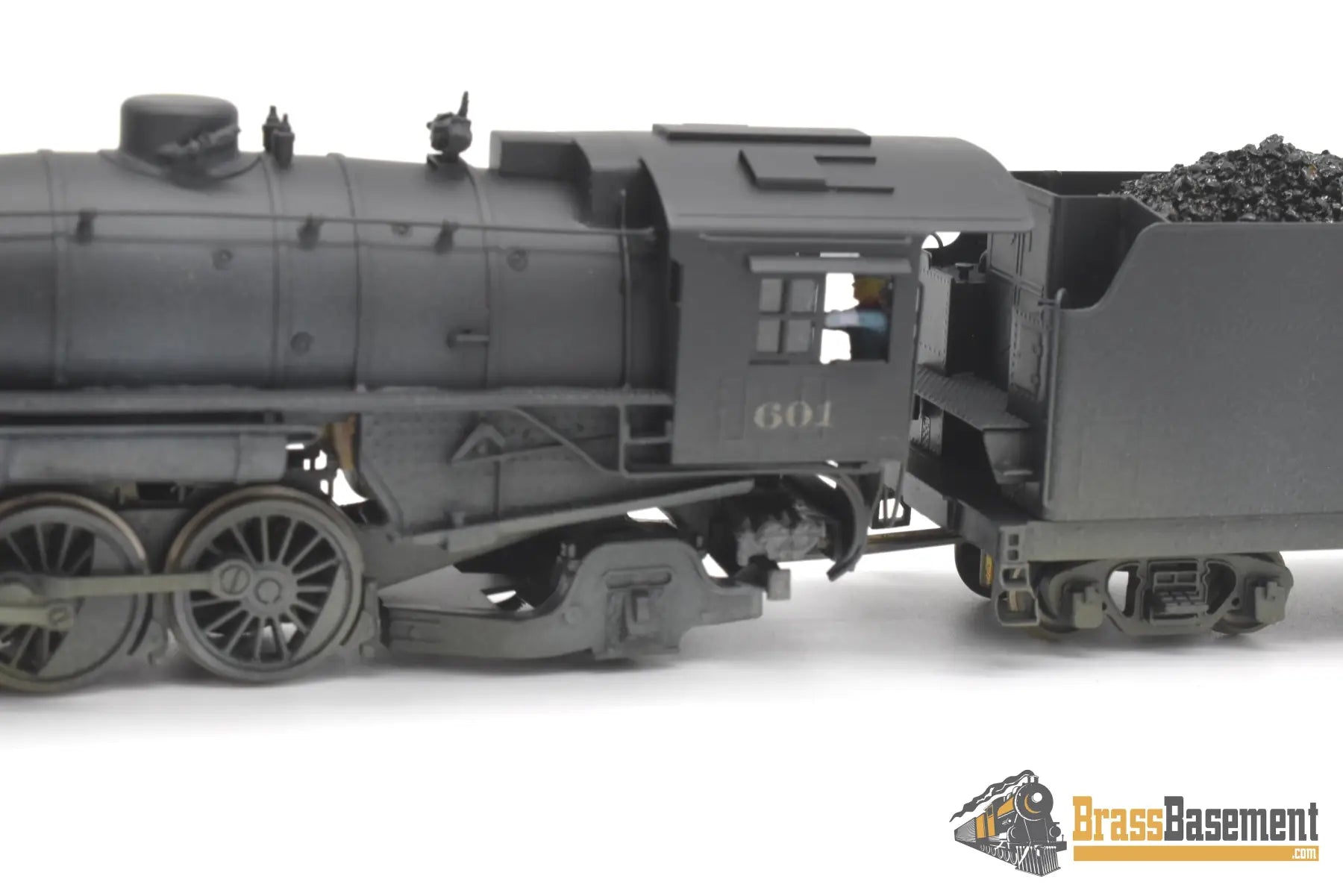 Ho Brass - Hallmark Models Midland Valley 2-8-2 #601 Nice Black Paint Steam