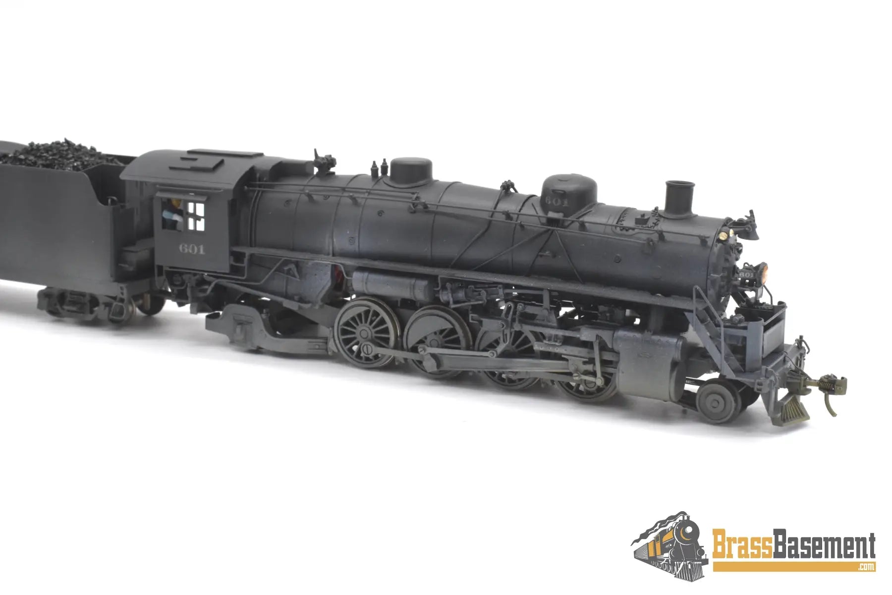 Ho Brass - Hallmark Models Midland Valley 2-8-2 #601 Nice Black Paint Steam