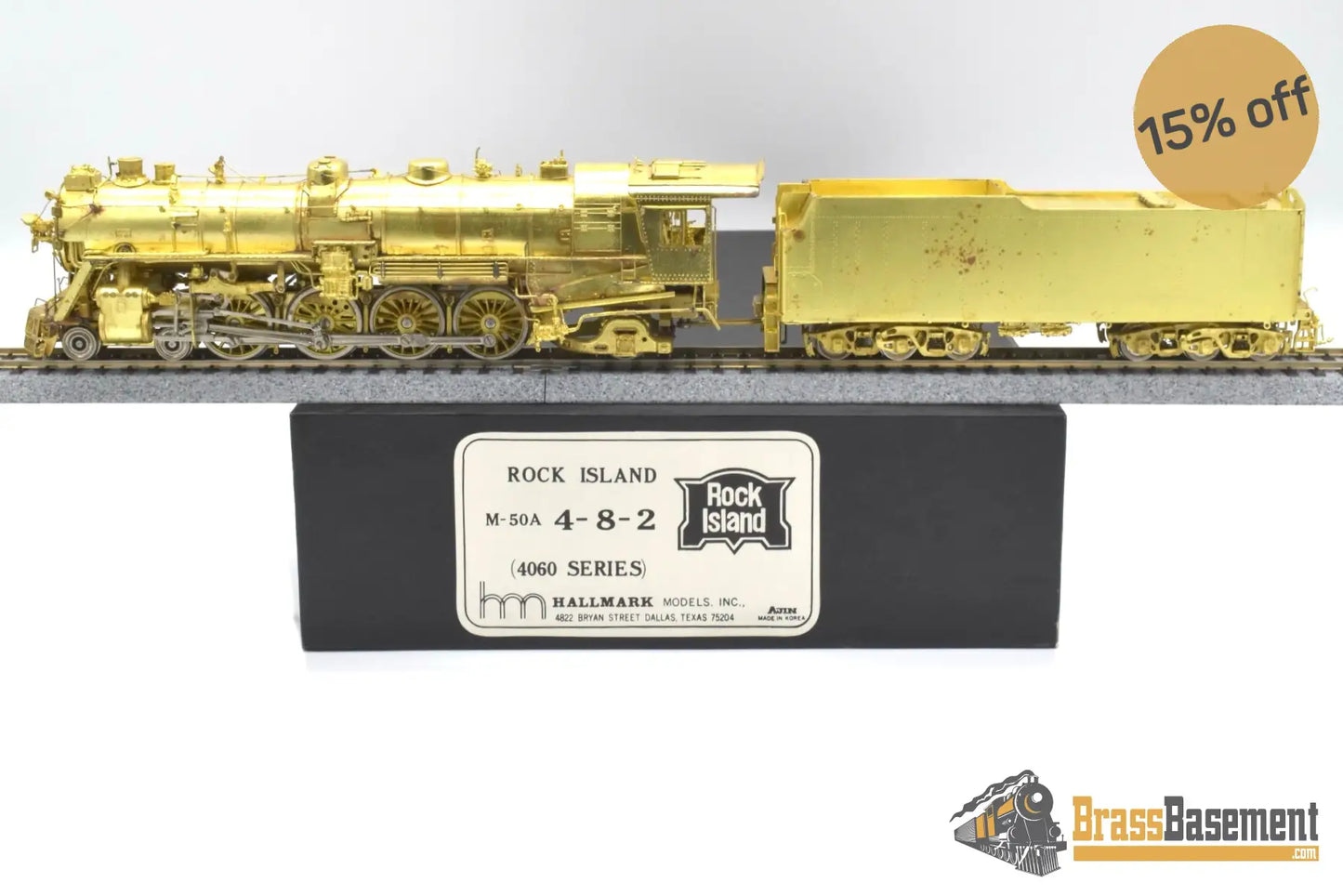 Ho Brass - Hallmark Rock Island Crip M-50A 4-8-2 Light Tarnish Ajin Steam