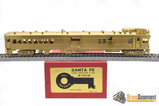 Ho Brass - Key Gasoline Santa Fe M - 175 - 182 Doodlebug Fm Korea Unpainted Passenger