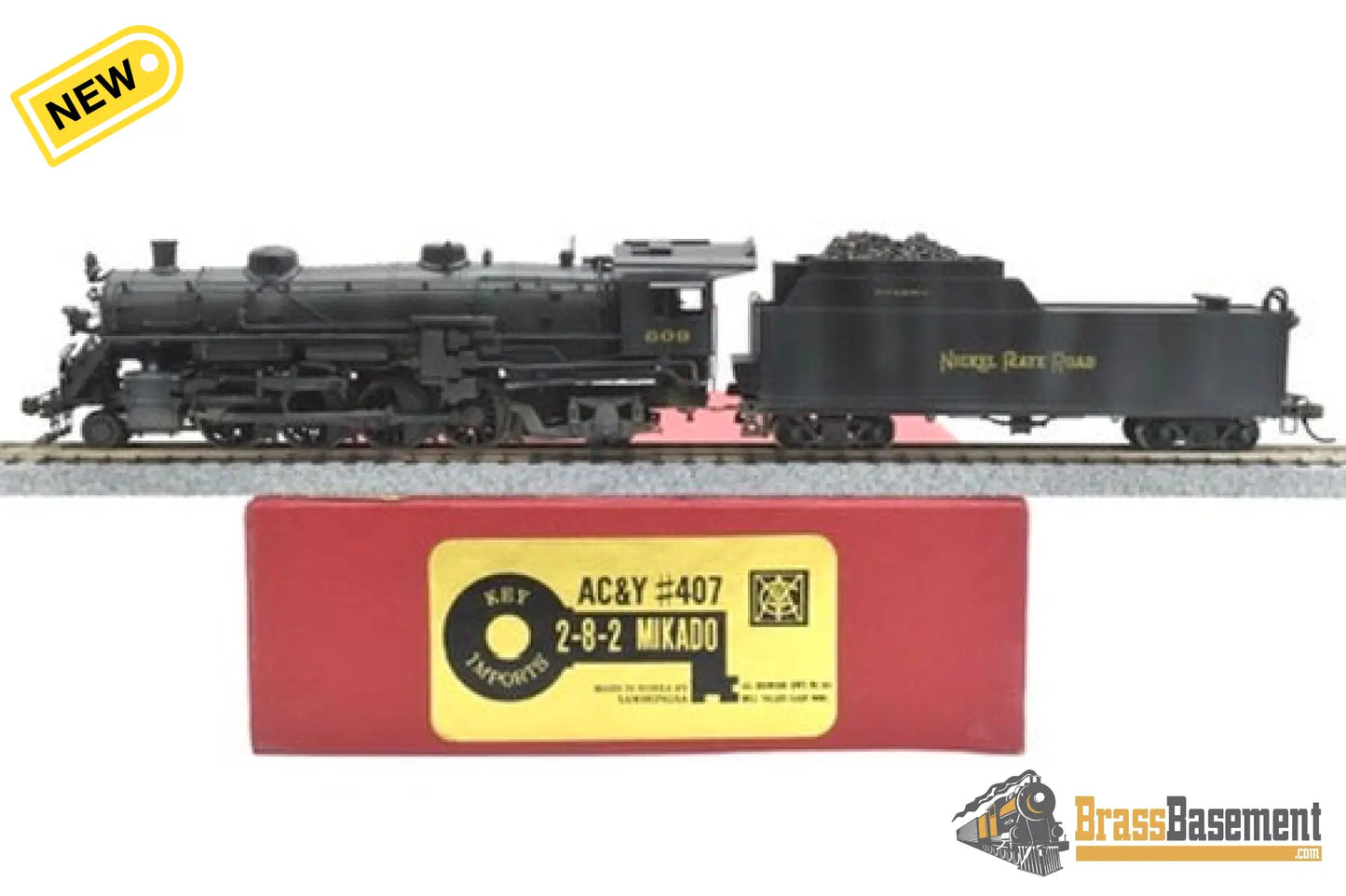 Ho Brass - Key Imports Ac&Y #407 As Nkp Nickel Plate #609 2-8-2 Nice C/P Steam