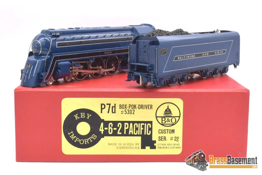 Ho Brass - Key Imports Baltimore & Ohio B&O P - 7D 4 - 6 - 2 #5302 All Box Pox Cs #22 F/P Wrong