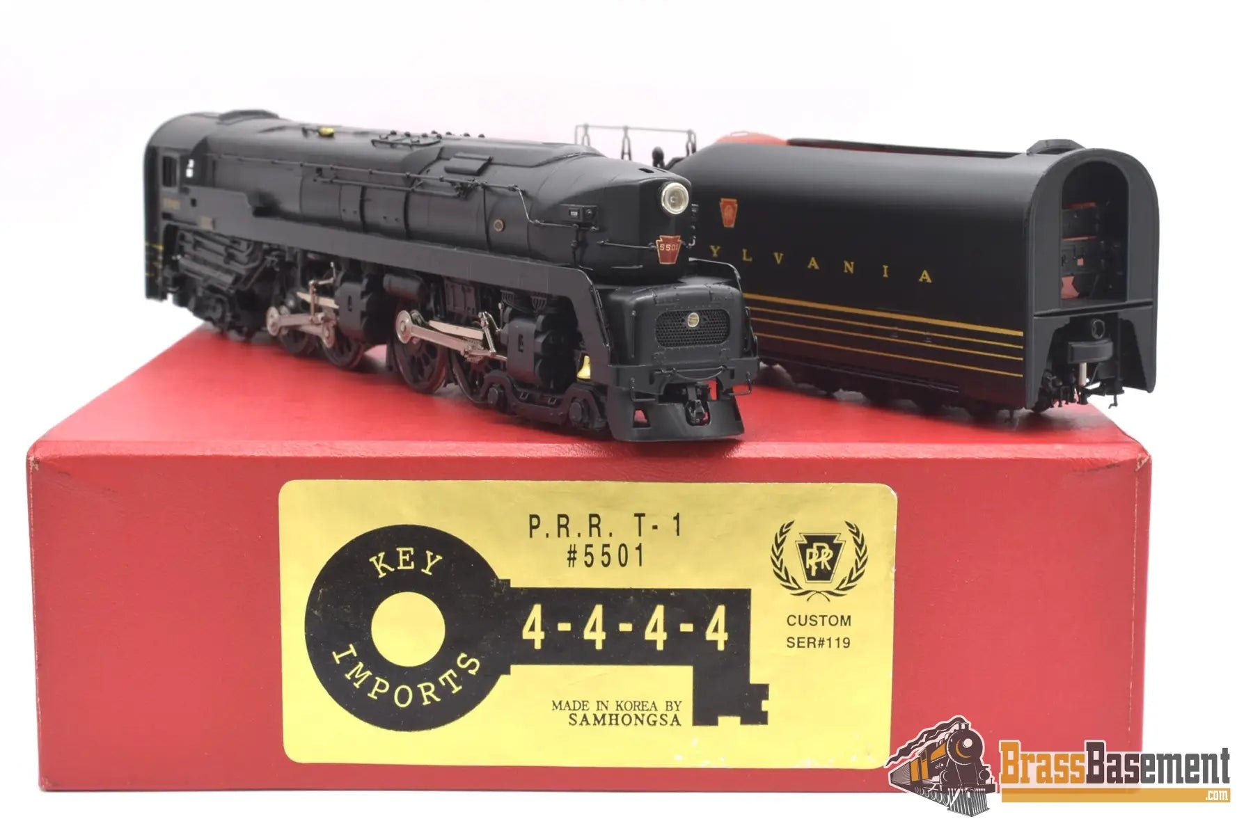 Ho Brass - Key Imports C/S #119 Pennsylvania Rr Prr T1 4 - 4 - 4 - 4 #5501 Modernized Mint Steam