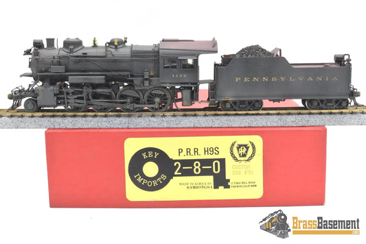 Ho Brass - Key Imports C/S #50 Pennsylvania Rr Prr H9S 2-8-0 #1132 F/P Weathered Steam