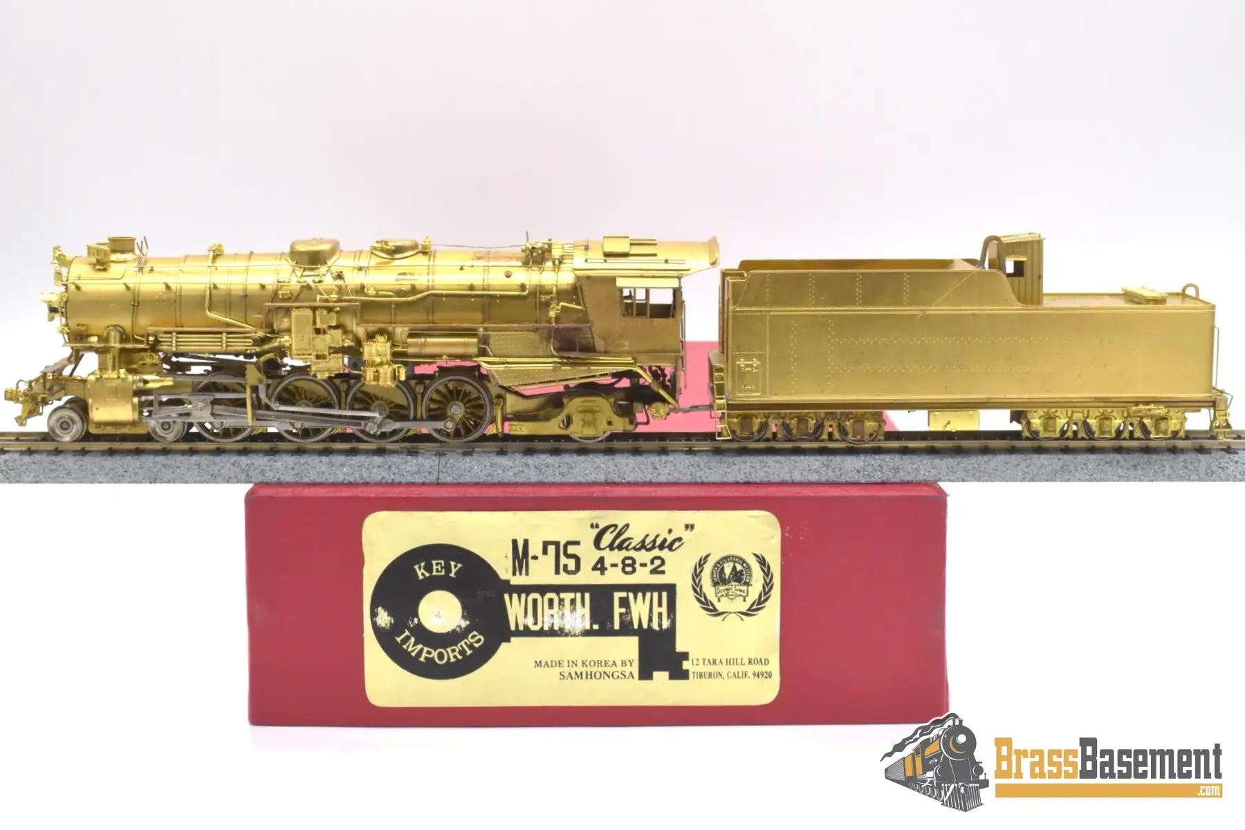 Ho Brass - Key Imports Drgw M-75 4-8-2 Worthington Fwh Unpainted And Excellent Runner Steam