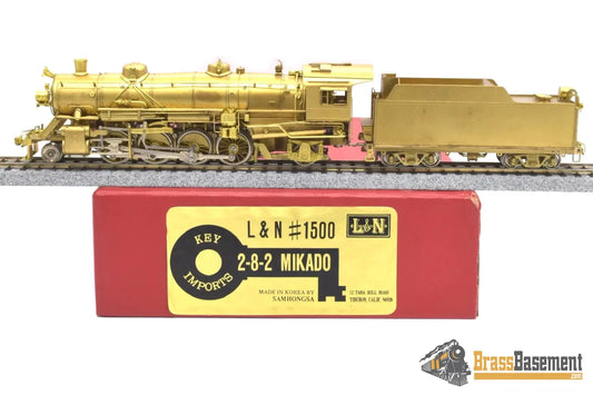 Ho Brass - Key Imports Louisville & Nashville L&N 2 - 8 - 2 Mikado 1500 Class Samhongsa Mint Steam