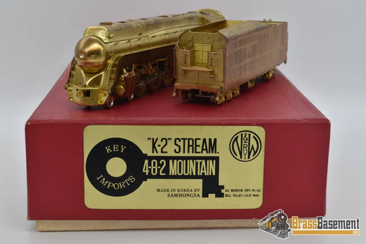 Ho Brass - Key Imports N&W K - 2 4 - 8 - 2 Streamlined Mountain Locomotive Tarnished Steam