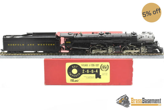 Ho Brass - Key Imports N&W Norfolk & Western ’A’ 2 - 6 - 6 - 4 #1235 Custom Series #92 1991